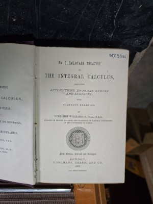 An Elementary Treatise on the Integral Calculus - Benjamin Williamson foto