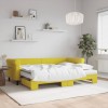 VidaXL Pat de zi cu extensie și saltea, galben, 80x200 cm, catifea