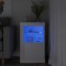 Dulap lateral cu lumini LED, alb, lemn prelucrat