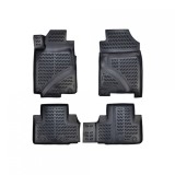 Covorase Auto Cauciuc Tip Tavita ALM Honda CR-V 2007-2012 Negru. Presuri Interior Dedicatede. Set Fata + Spate