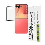 Folie sticla ecran frontal Samsung Galaxy Z Flip7 Asteroid GSM 111D Full Glue Full Cover, negru