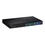 Switch Web Smart, 16 x Gigabit PoE+, 4 x Gigabit/SFP, putere 370W - TRENDnet TPE-1620WSF SafetyGuard Surveillance