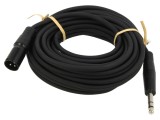 Cablu audio XLR - Jack 6,35 mm, stereo, 10 m, negru