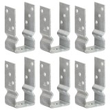 vidaXL Ancore de gard, 6 buc., argintiu, 7x6x15 cm, oțel galvanizat
