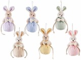 Cumpara ieftin Set 18 figurine Iepurasi textil multicolor 6.5x10 cm