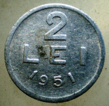 1.873 ROMANIA RPR 2 LEI 1951, Aluminiu