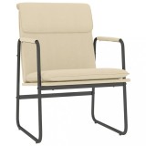 Scaun de relaxare, crem, 55x64x80 cm, material textil