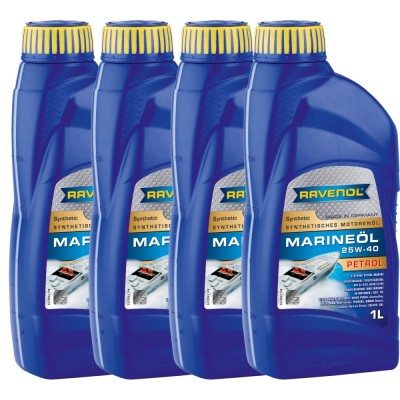 Pachet 4 litri ulei Ravenol Marine Petrol 25W40 foto