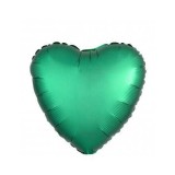 Balon Folie Satin Inima Verde - 45 cm