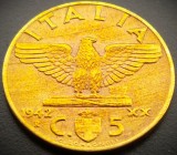 Cumpara ieftin Moneda istorica 5 CENTESIMI - ITALIA FASCISTA, anul 1942 * cod 4539, Europa