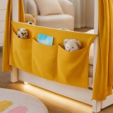 Alavya Home Organizator de pat pentru bebeluși, bumbac muselin organic, senfgelb