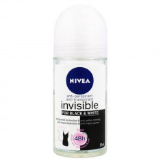 Deodorant Roll On Anti-Perspirant NIVEA Black & White Invisible, 50 ml, Protectie 48h, Deodorant Femei, Deodorant Roll On, Anti-Perspirant, Deodorant