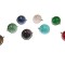 Set 8 martisoare mini-brosa buton cu pietre semipretioase