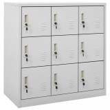 vidaXL Dulap vestiar, gri deschis, 90x45x92,5 cm, oțel 336440