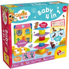 Joc educativ 4 in 1, Lisciani, Carotina Baby