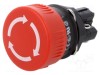 Comutator de siguranţă EAO 16mm Poz.i 2 NC NO roşu fără
