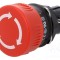 Comutator de siguranţă EAO 16mm Poz.i 2 NC NO roşu fără