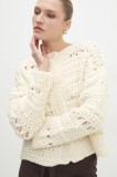Answear Lab cardigan femei, culoarea alb