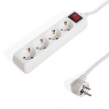 Prelungitor Electric, 4 Prize, Siguranță Pentru Copii, Lungime Cablu 1.5m, Montare Pe Perete, &Icirc;ntrerupător, Oem