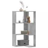 VidaXL Bibliotecă 3 niveluri gri beton 50x50x102 cm lemn prelucrat