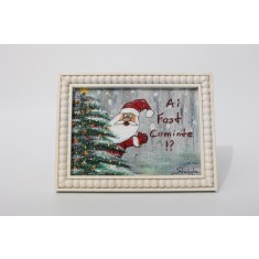 Ai fost cuminte!? &ndash; pictură &icirc;n acril pe p&acirc;nză