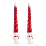 Set 2 sfesnice, 2 lumanari Craciun &Oslash; 4 cm x 26 H