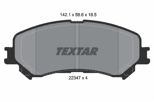 TEXTAR 2234701 Q+ set placute frana,frana disc