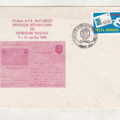 bnk fil Plic ocazional Expo republicana intreguri postale Bucuresti 1980