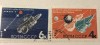 (A) Timbre straine serii tematica Sateliti cosmos CCCP, Stampilat