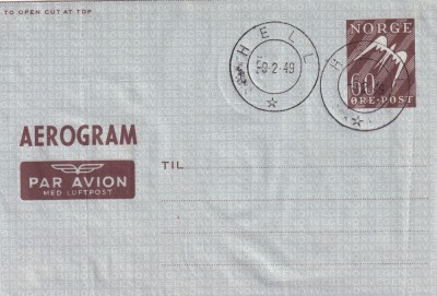 FILATELIE TEMATICA - PLIC NORVEGIA TEMATICA AVION AVIOANE AVIATIE AIRMAIL AEROGRAM foto