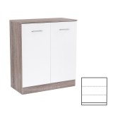 Cumpara ieftin Comodă Miami cu 2 uși 80x92 cm alb-stejar York