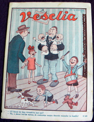 Revista &amp;rdquo;VESELIA&amp;rdquo; &amp;ndash; Nr. 47 / 1936, ilustratii erotice art deco foto