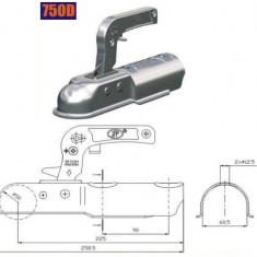 Cupla remorca rotunda 750D ManiaCars