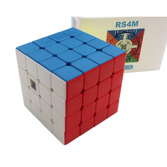 Cub Rubik Magnetic, Moyu RS4M, Culoare Stickerless