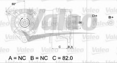 Generator / Alternator AUDI A4 Avant (8D5, B5) (1994 - 2001) VALEO 437493 foto