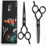 Cumpara ieftin Set Profesional BIRAI&reg; Titan, Foarfeca De Tuns Si Foarfeca De Filat, Otel Japonez 440C, Duritate 60-63 HRC, Design Ergonomic, Precizie Si Confort Pent