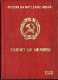 A3129N Carnet de membru de partid al PCR, 1980