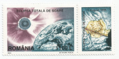 Romania, LP 1487d/1999, Eclipsa totala de Soare (h. Calarasi), cu vinieta, MNH foto