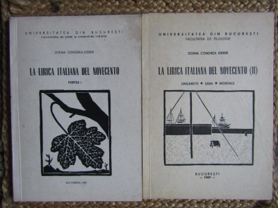 La Lirica Italiana Del Novecento 2 VOLUME - Doina Condrea-Derer foto