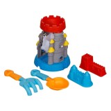 Set de Joaca pentru Nisip cu Moara de Apa si 4 Accesorii, Plastic, Gri, &Oslash;17.5x22.5cm, CMCLASS