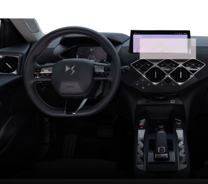 Folie Protectie Navigatie DS Automobiles DS 3 2023+, Duragon, protectie Display Navigatie, silicon Transparent, Anti-zgarieturi, kit instalare