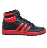 Adidas Top Ten RB Copii: Pantofi Sport Negri din Piele, Design Inalt, Sireturi, Logo Vizibil