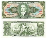 Brazilia 10 Cruzeiros 1962 P-177b UNC Bancnota Straina