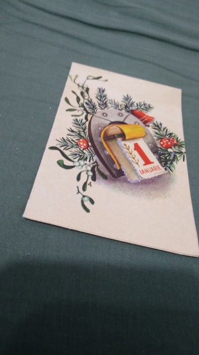 CARTE POSTALA FELICITARE CIRCULATA 1 MARTIE
