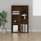 Biblioteca/servanta, stejar maro, 50x25x80 cm, lemn prelucrat GartenMobel Dekor, vidaXL