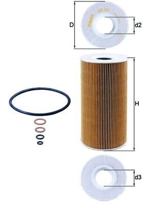 MAHLE OX 126D Filtru ulei foto