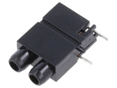 Conector de Testare Izolat Negru 2mm 2 Orificii foto