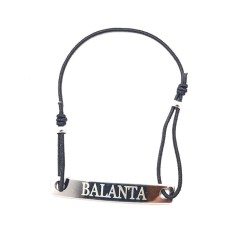 Bratara neagra cu snur ajustabil zodia balanta