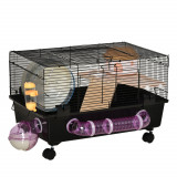 PawHut cusca hamsteri, cu mai multe niveluri, 60x35x38.5cm | Aosom Romania