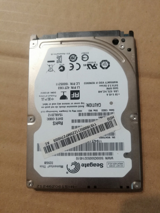 hdd hard disk laptop Seagate ST320LT020-9YG142 320GB 3.5&quot; 320GB sata super slim